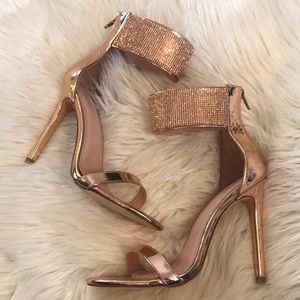 rose gold diamond heels